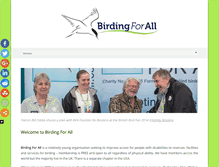 Tablet Screenshot of birdingforall.com